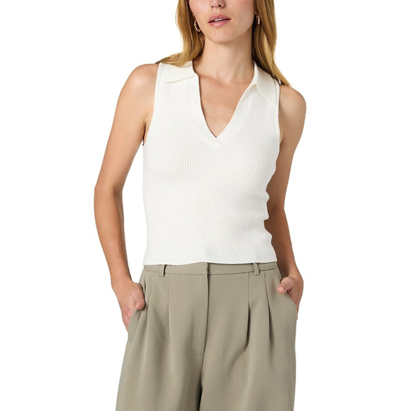 French Connection Women Cosysoft V-Neck Sleeveless Sweater White Size S - Picture 1 of 2